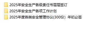 2025年度安全生产目标及计划、责任制、安全协议