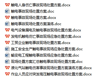 触电事故现场处置方案（12份）