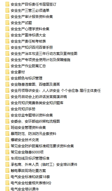 U盘安全生产资料合集（188元）
